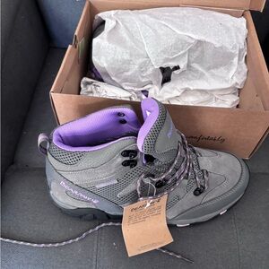 BearPaw Women's Gray and Purple Winter Boots